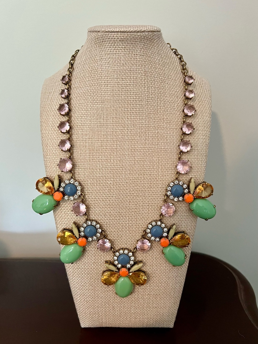 Vintage J.Crew Floral Bib Necklace